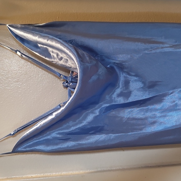 Satin Fairy Slip Dress Cowl Neck Y2K - Picture 3 of 7